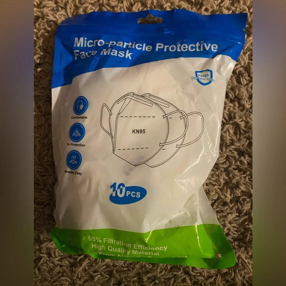 NWOT-KN95 Protective Face Masks - 10 Pack
